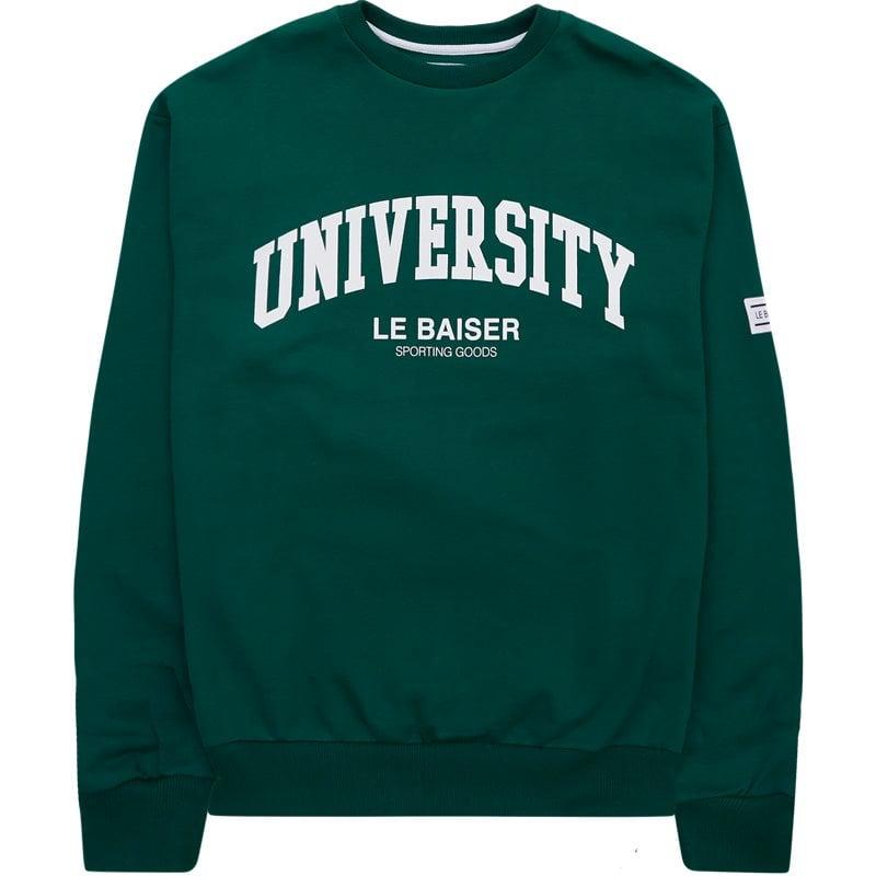 Chambord Sweatshirt i Flaskegrøn - Mode til Dig!
