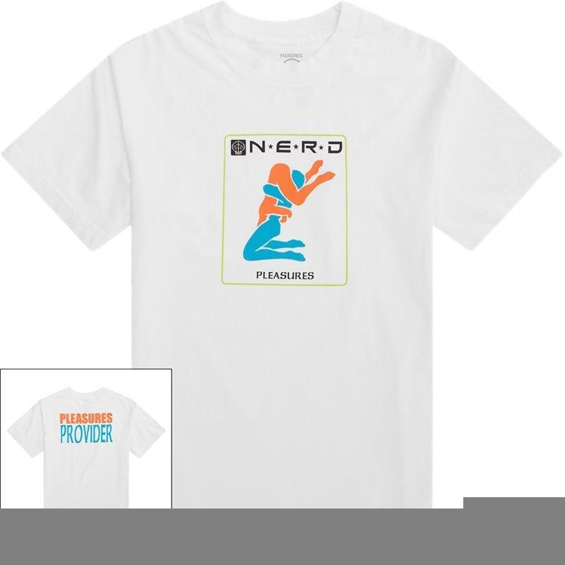 N.E.R.D. x PLEASURES Provider Tee - Hvid T-shirt Tilbud