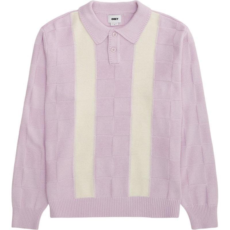 Obey Albert Polo Strik i Lilla - Stilet Hverdagslook