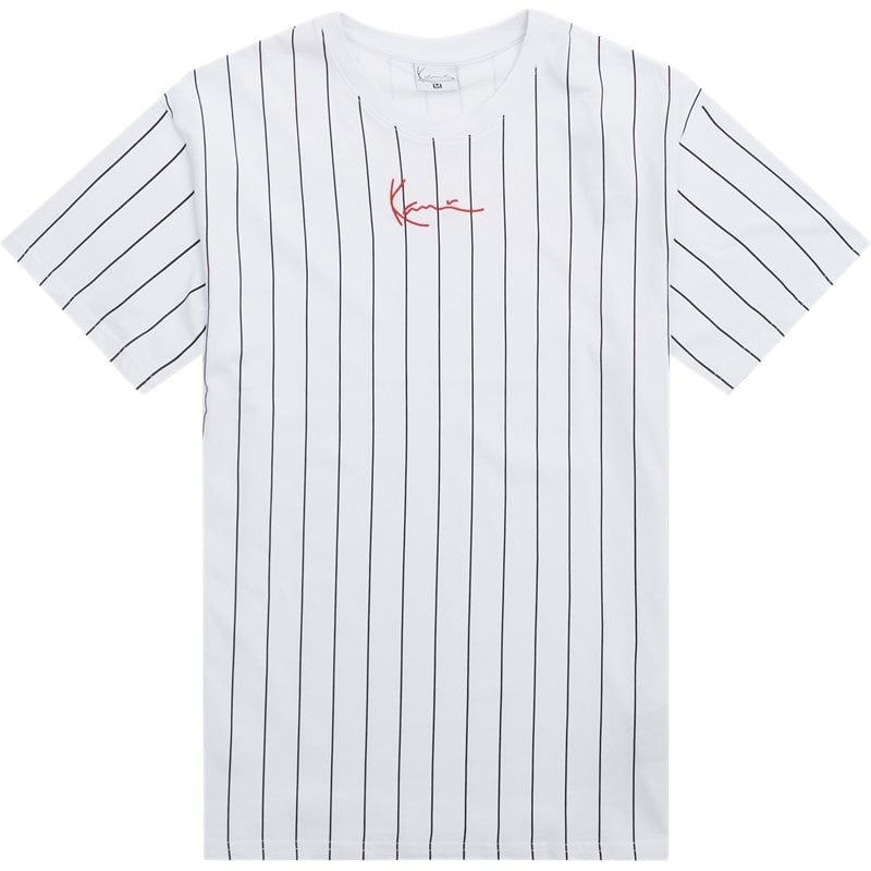 Karl Kani Small Signature Pinstripe T-shirt - Stilfuld Must-have