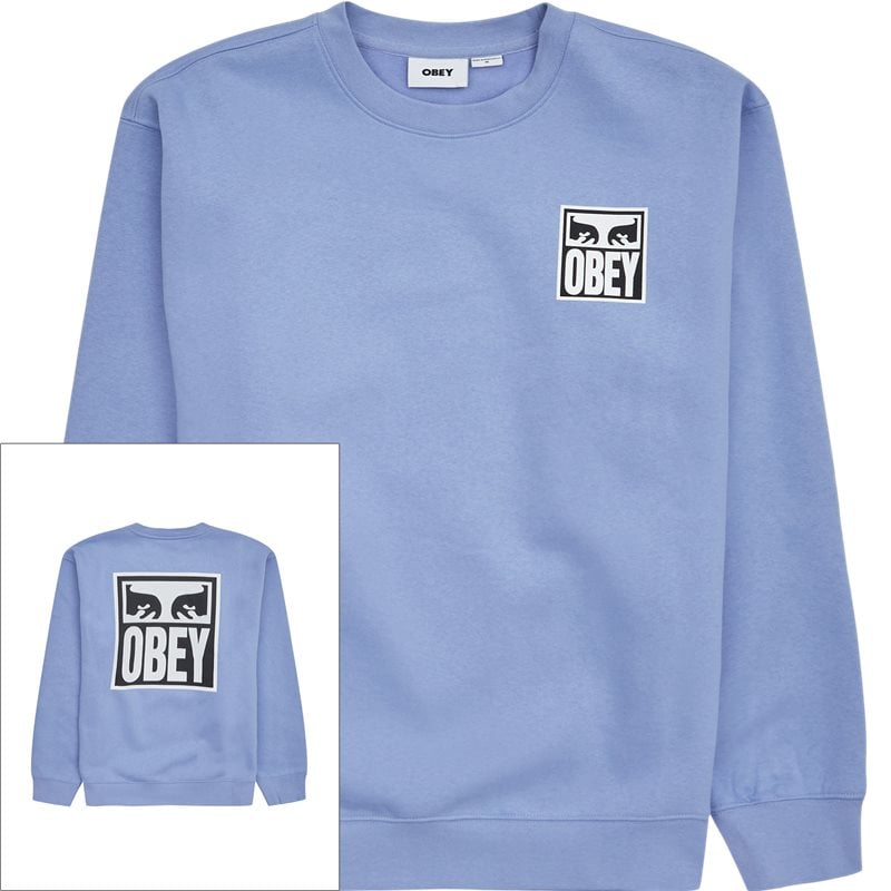 Obey Eyes Icon Crewneck i Lilla – Opgrader din stil!