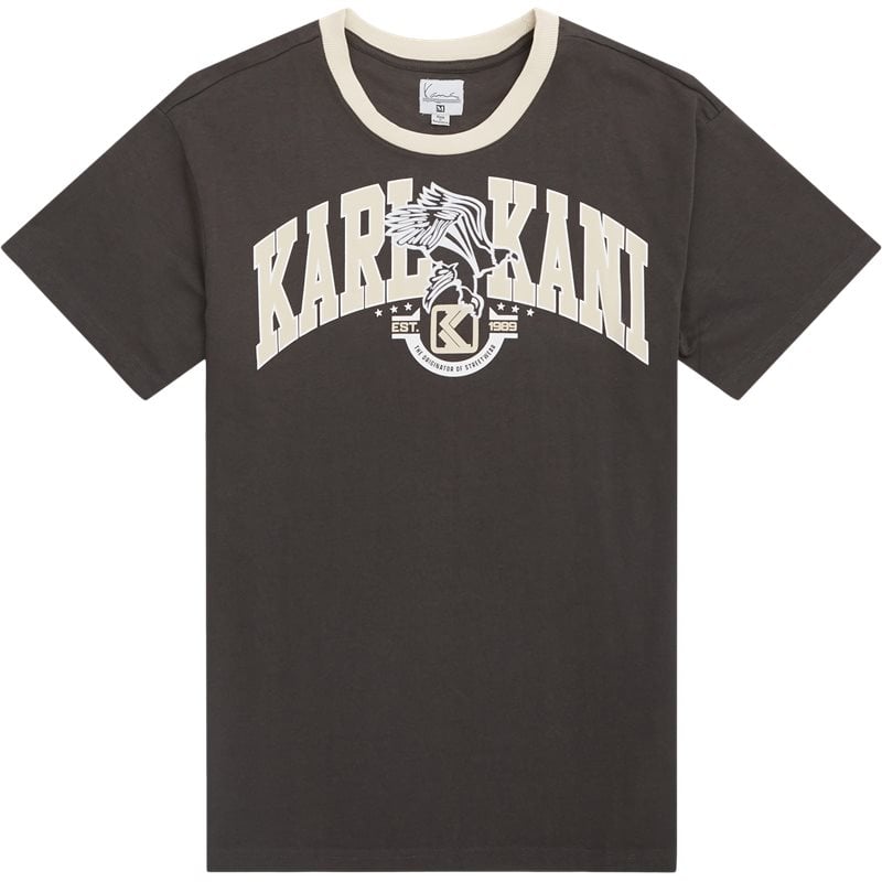 Karl Kani Eagle Print T-shirt i Antrasit – Stilfuld Must-Have!