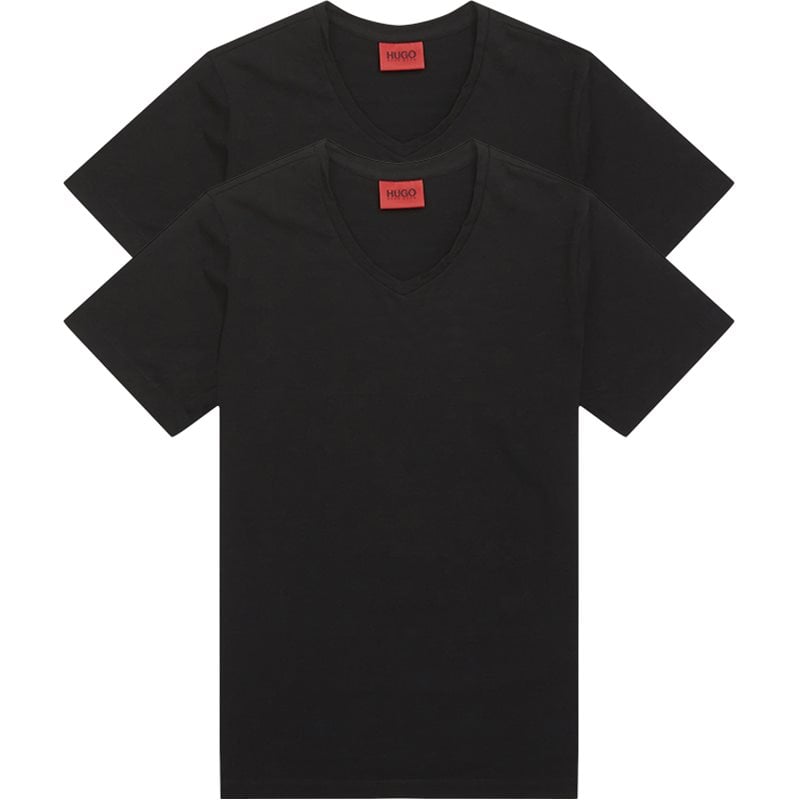 Hugo – 2-Pack V-hals T-shirts på udsalg i blød kvalitet!