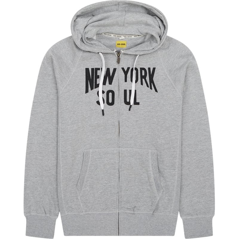 Triple Five Soul Ny Soul Zip Sweatshirt i Grå - Must-Have!