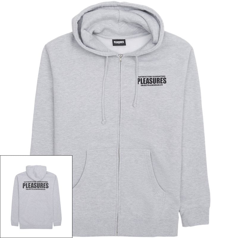 Pleasures Now Staff Zip Hoodie - Grå Melange Komfort og Stil