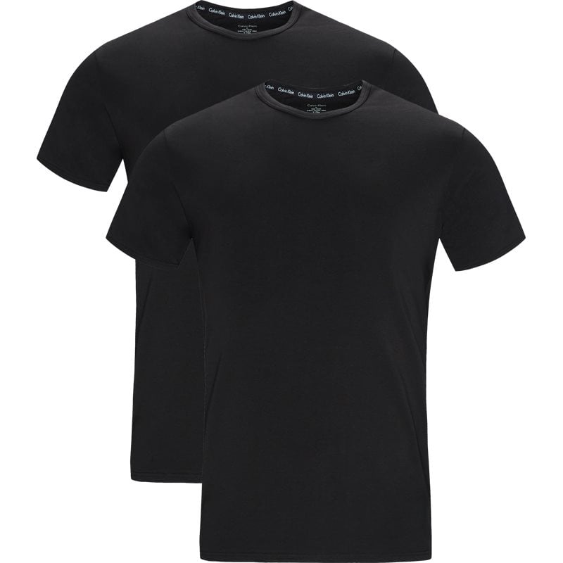 Calvin Klein 2-pak O-hals T-shirts i sort - Stilfuld kvalitet