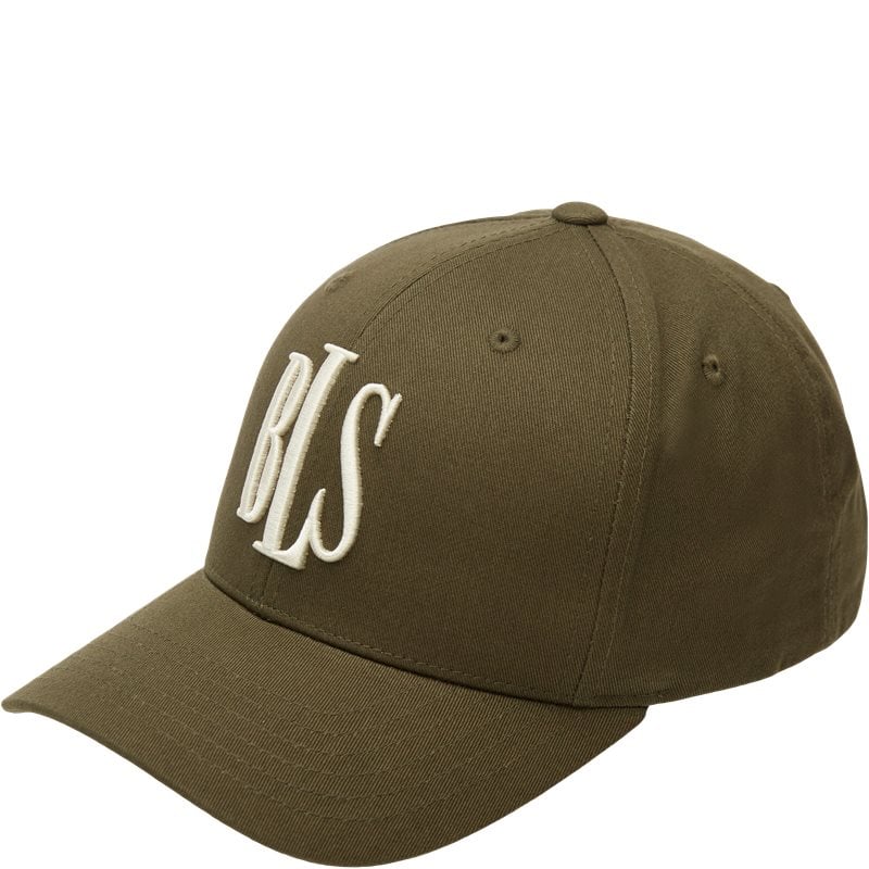 BLS Klassisk Baseball Cap i Oliven – Stilfuld og Praktisk