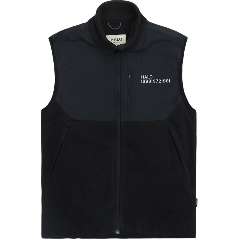 Halo Blokeret Fleece Vest i Sort – Stilfuld Komfort
