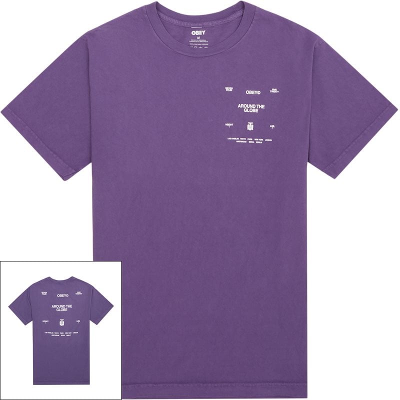 Obey T-shirt i Lilla – Unik og Stilfuld Design Tilbud!