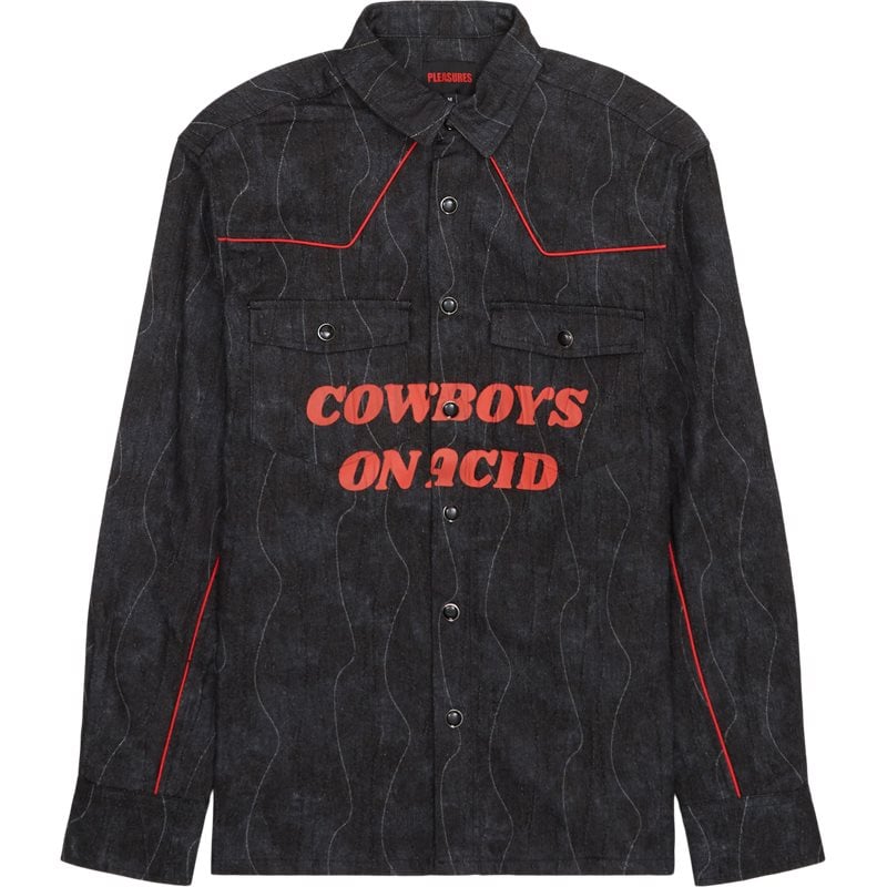 Pleasures Now Acid Cowboy Denim Skjorte – Uundgåelig Stil