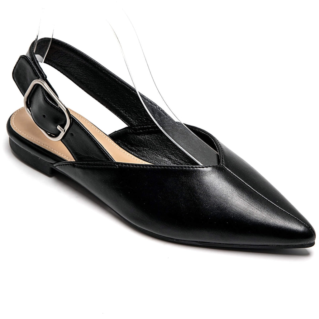 Amance Slingback Ballerinaer til Dame – Sort Elegance