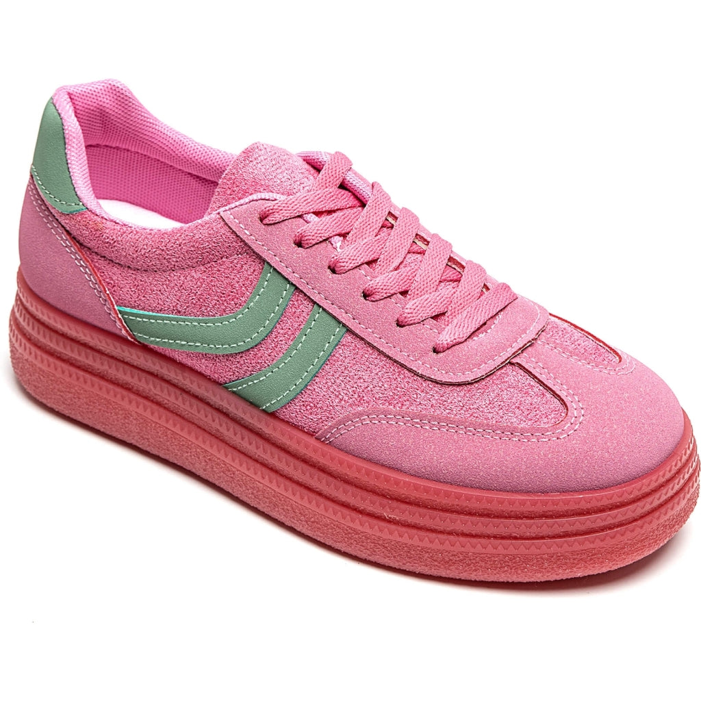Agnes Sneakers 8999 - Fuxia til kvinder - Stilfuld komfort