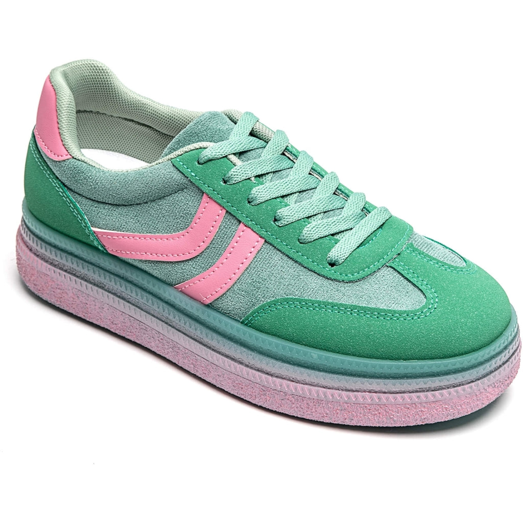 Agnes dame sneakers 8999 – Grøn: Stilfuld komfort til kvinder