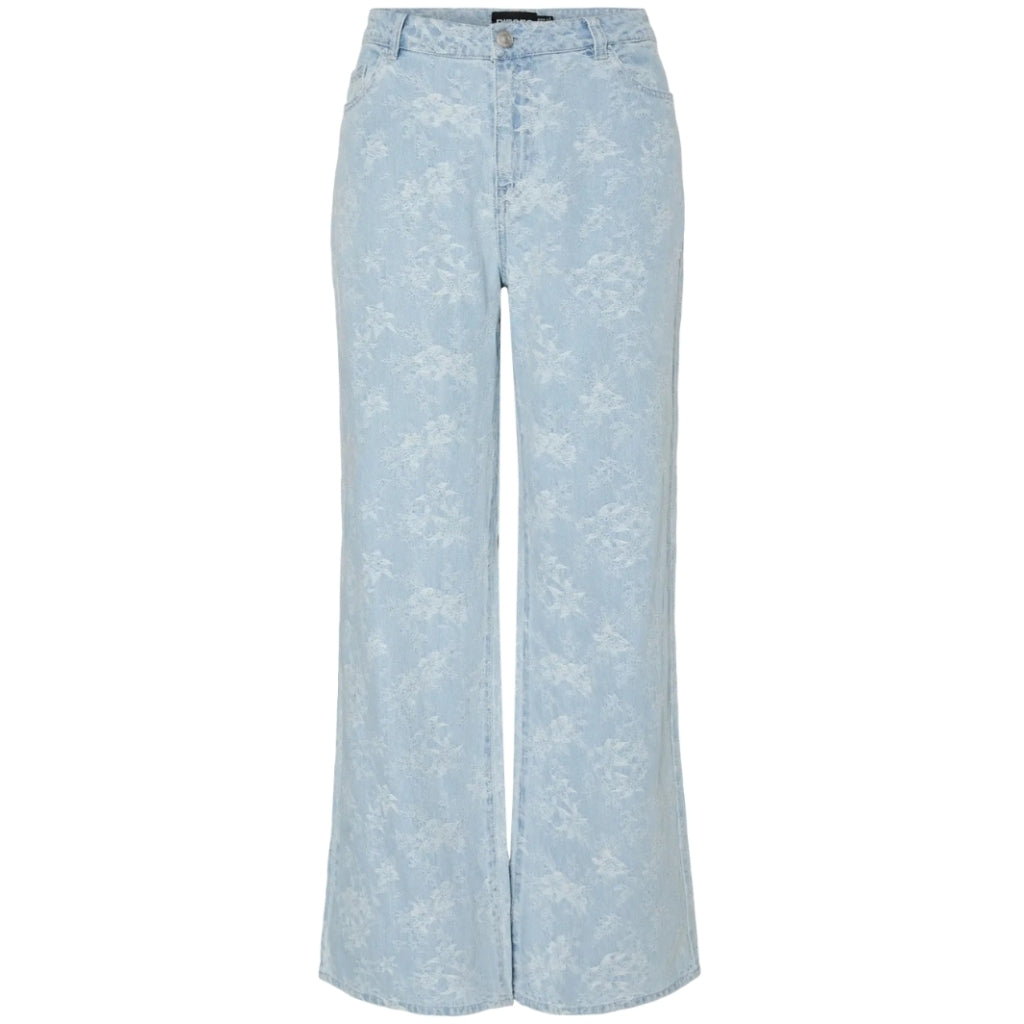 PIECES DAME JEANS PCFELINE – Lys Blå Denim Tilbud