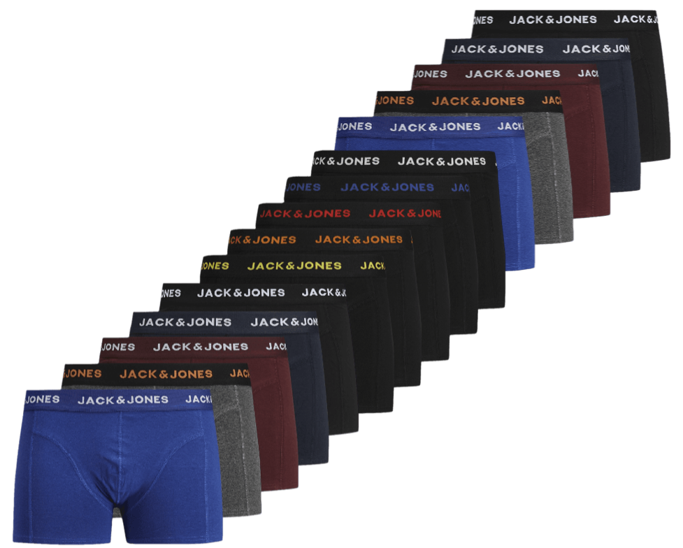 Jack & Jones 15-pak Trunks – Fantastisk tilbud på undertøj!