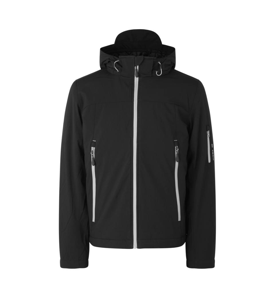 ID Vinter Softshell Jakke – Sort til Mænd, Perfekt til Kulden