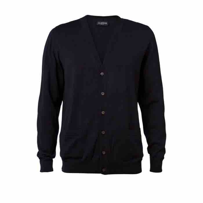 Clipper Milan V-hals Cardigan – Mørk Navy Tilbud!