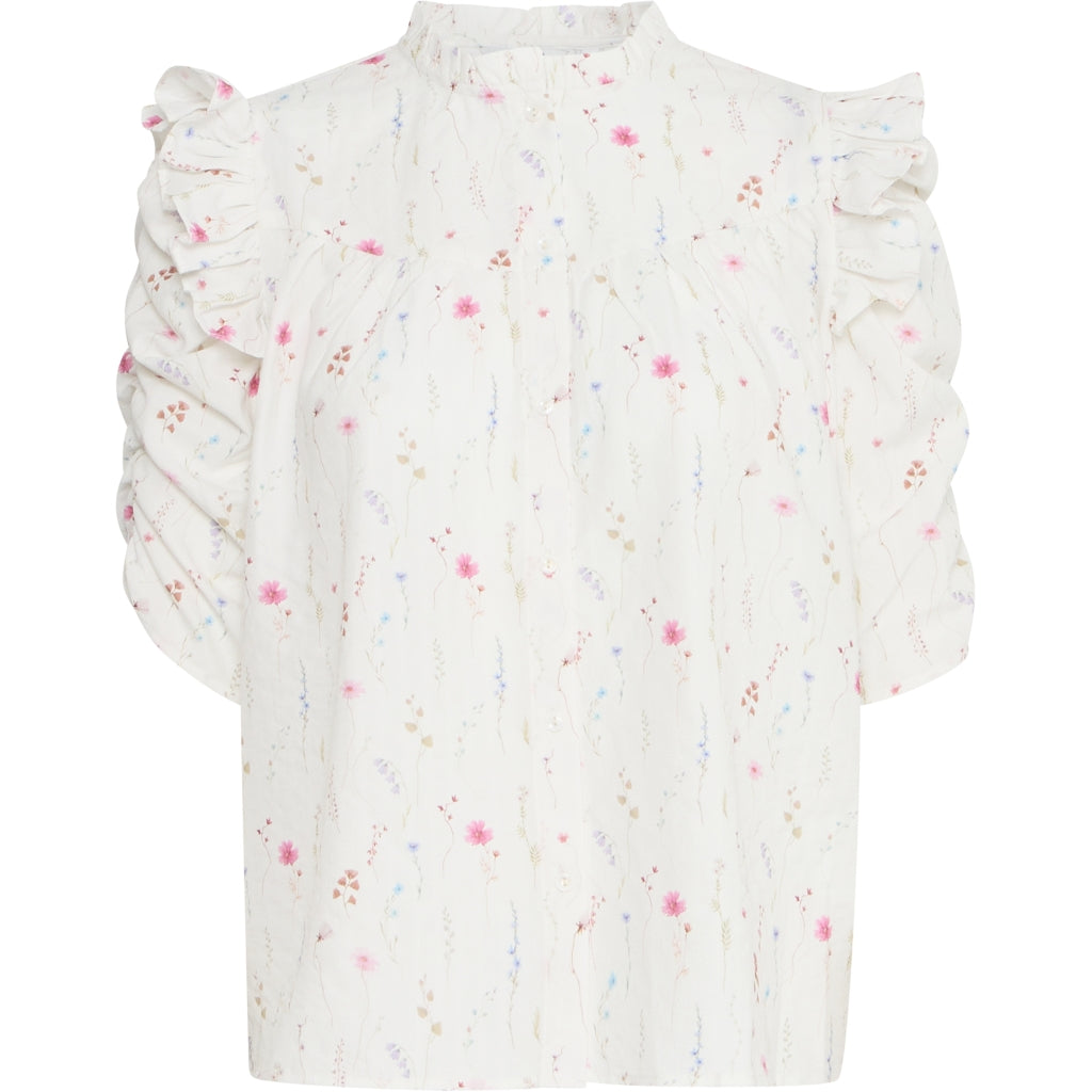 B.YOUNG Blomsterskjorte BYFUNNI – Off White Mix Tilbud!