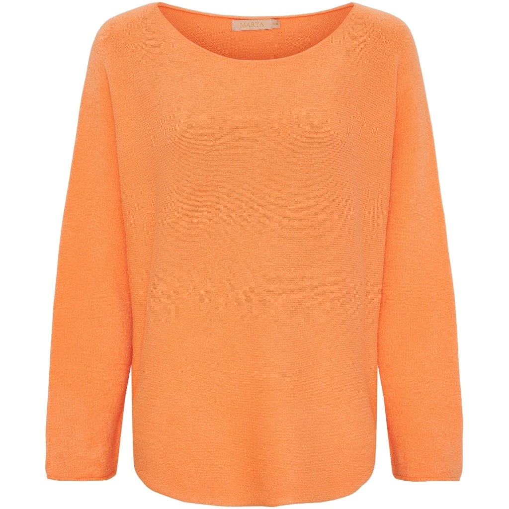 Marta Du Chateau fluo orange bådhals striktrøje på tilbud!