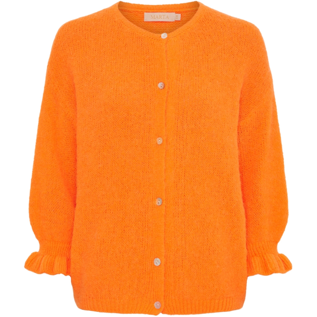 Marta du Chateau cardigan til damer – Orange Fluo udsalg!