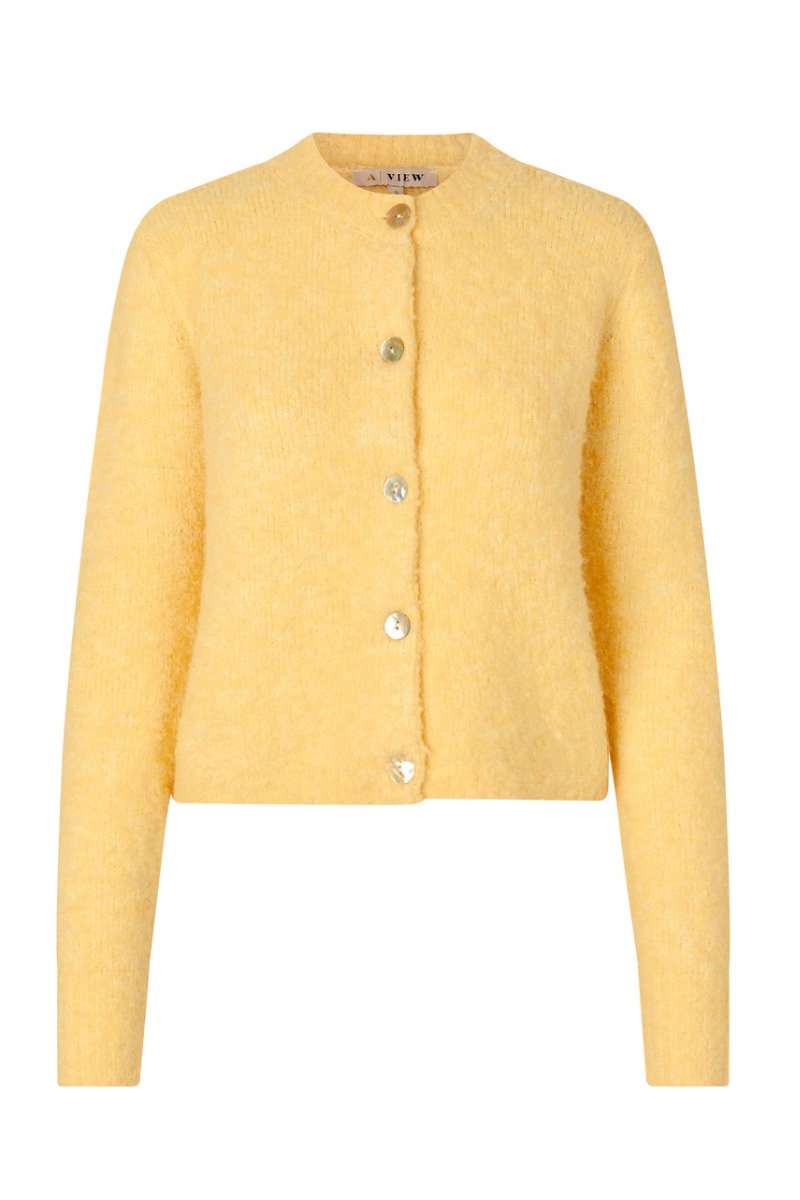 A-View - Cardigan - Audrey New Knit Cardigan - Light Yellow