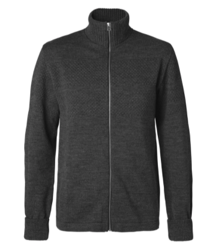 Mads Nørgaard Klemens Cardigan - Charcoal Melange Tilbud!
