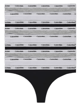 Calvin Klein 9-pak Tanga – Hurtig Levering i Sort/Hvid/Grå
