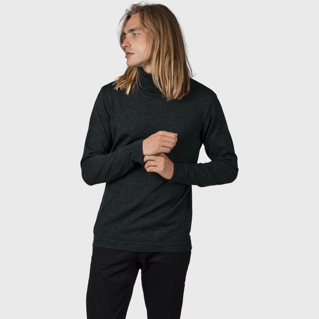 Klitmøller Collective Merino Uld Rullekrave – Oliven Elegance