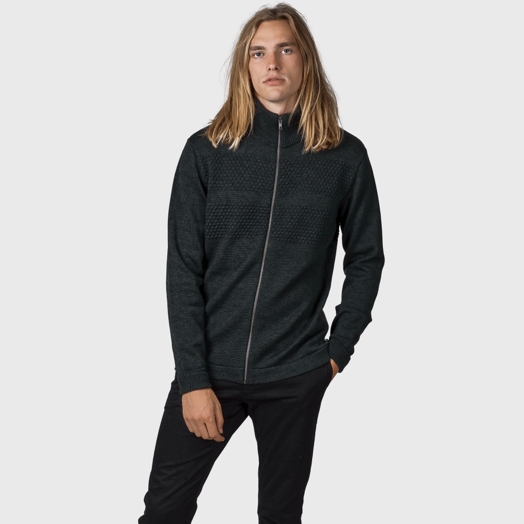 Klitmøller Collective Merino Uld Cardigan - Oliven Tilbud!