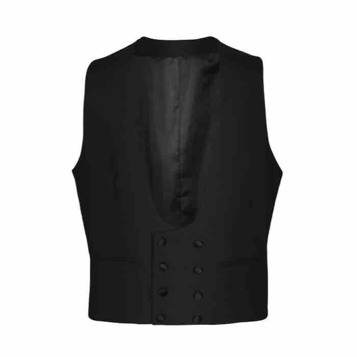 Elegant Sort Kjole med Hvid Vest – Fantastisk Udsalg!