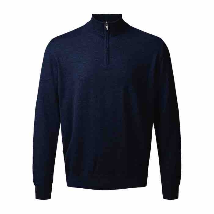 Elegant Mørkeblå Uld Pullover til Hverdag og Fest