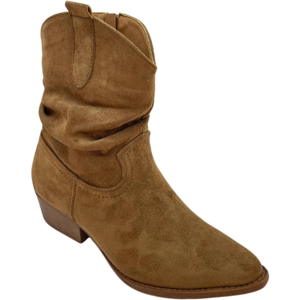 Elegant camel cowboystøvler til kvinder – Angelique 5151