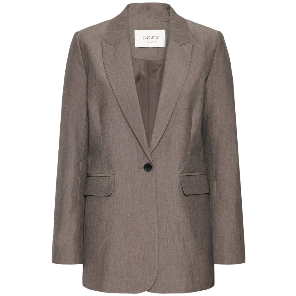 B.YOUNG dame blazer BYDANTA - Walnut Melange på tilbud!