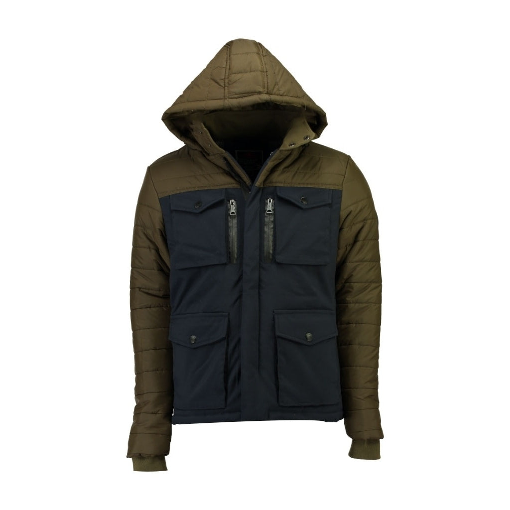 Geographical Norway DEHALO Vinterjakke – Kaki/Navy Tilbud!