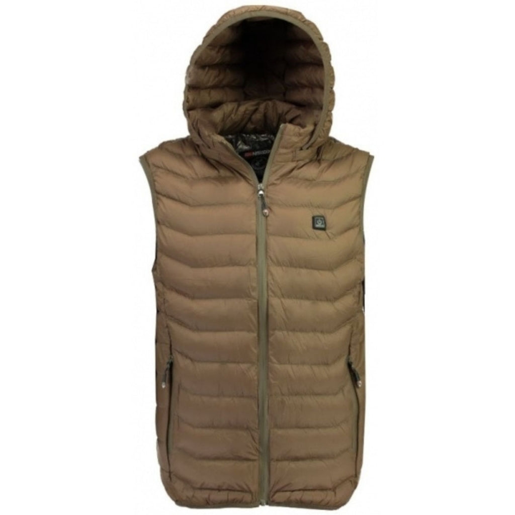 Geographical Norway Varm Vest til Mænd – Khaki Udsalg!