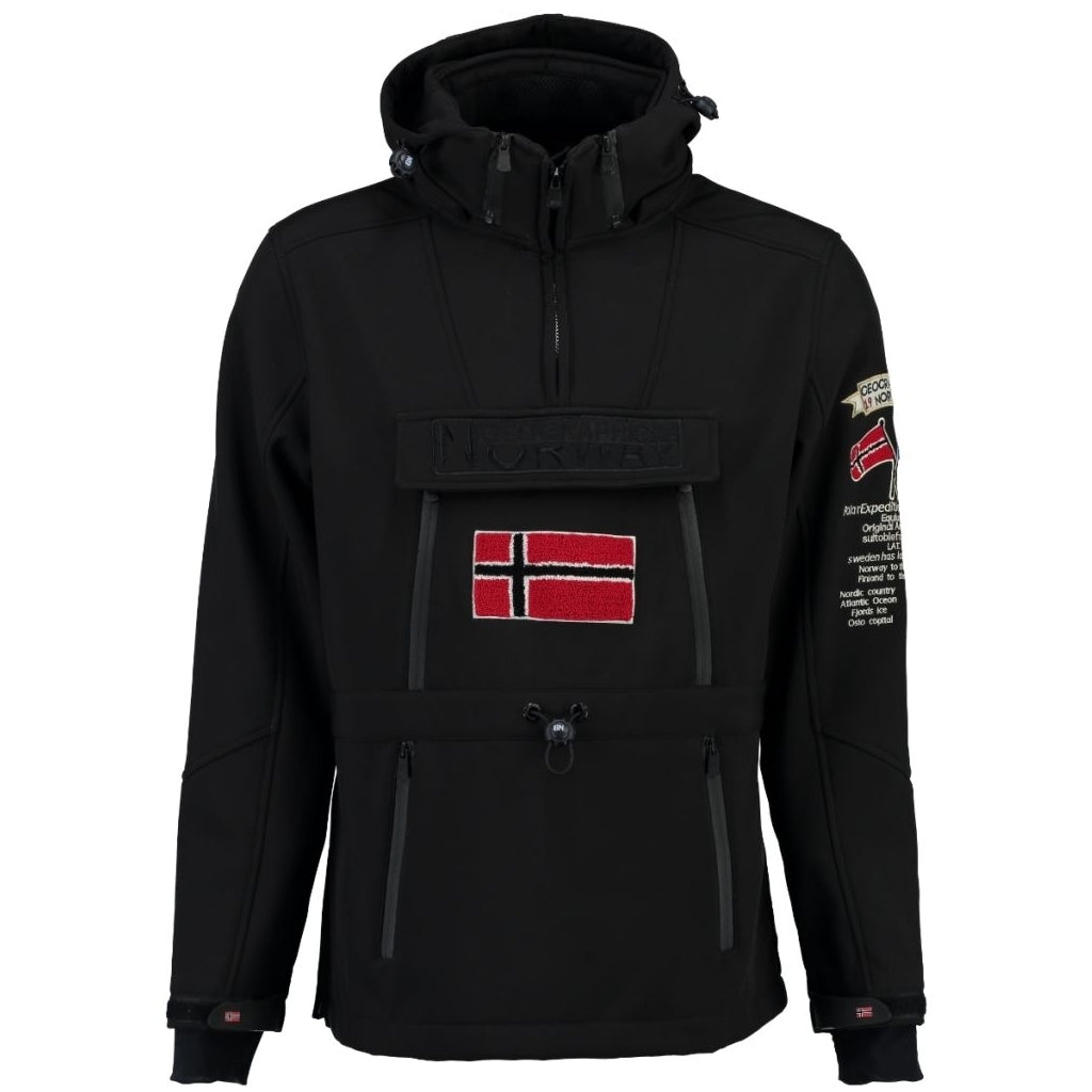 Geographical Norway Herre Softshell Anorak – Sort Tilbud