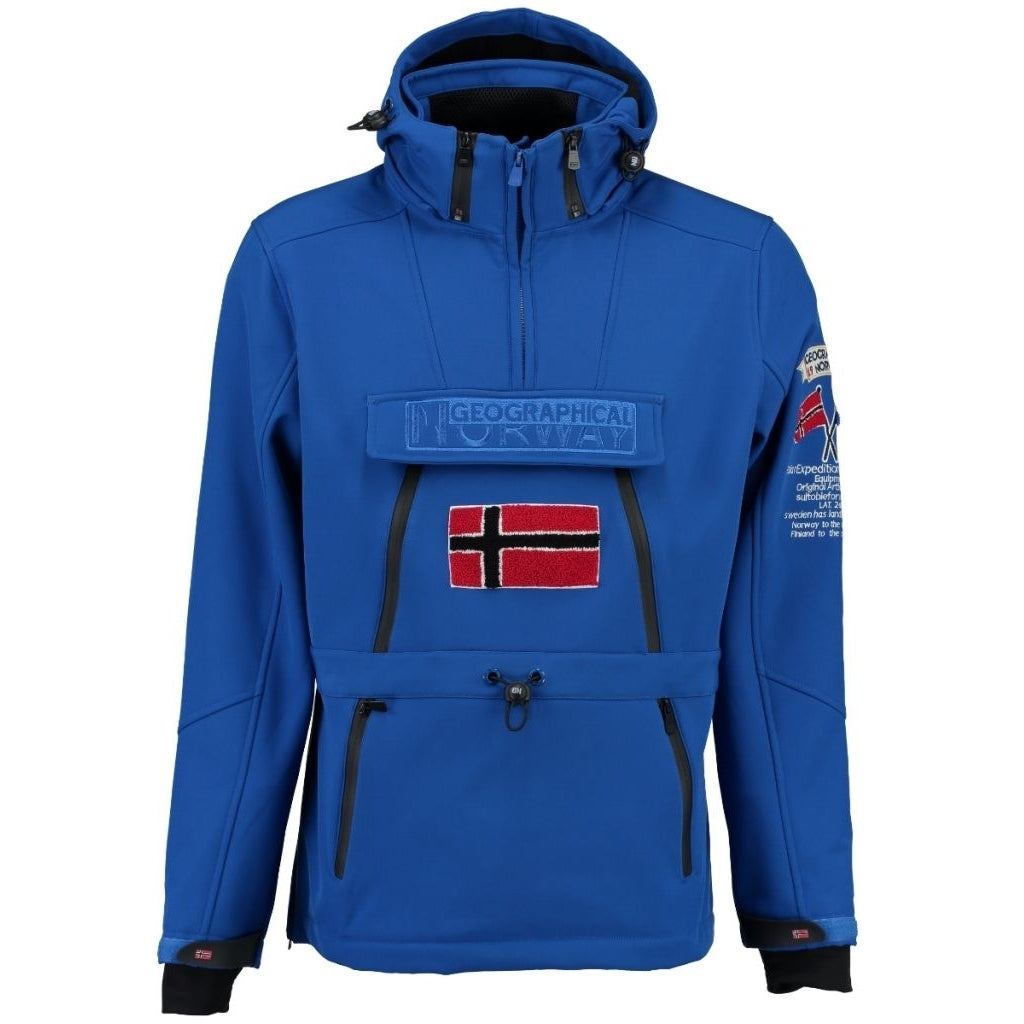 Geographical Norway Herre Softshell Anorak - Blå Udsalg