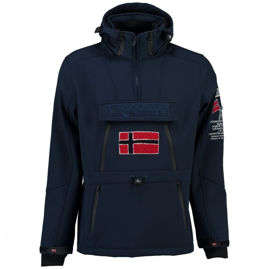 Geographical Norway Anorak Softshell Jakke - Navy Tilbud!