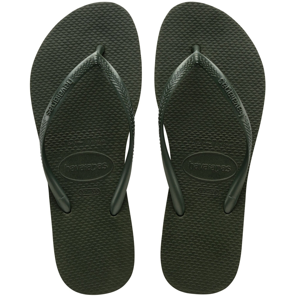 Havaianas Slim Flip-Flops – Olivengrøn til kvinder – Udsalg!
