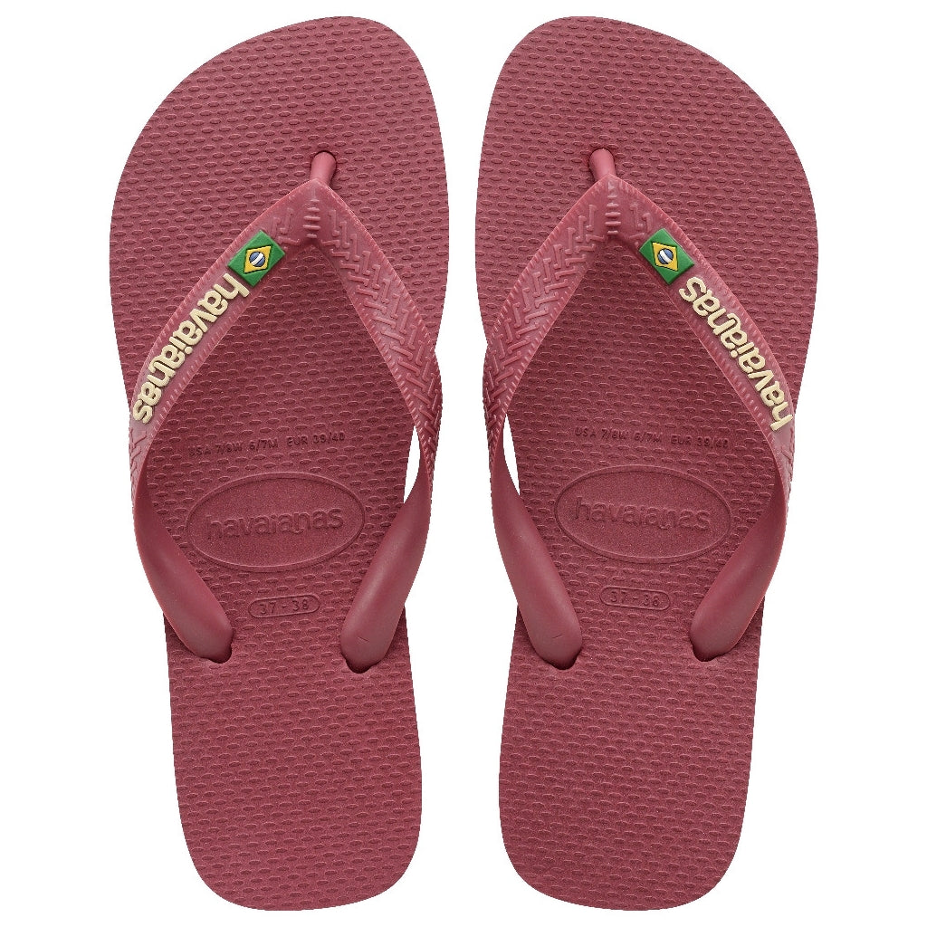 Havaianas Flip-Flops med Brasilien Logo – Amaranth Tilbud