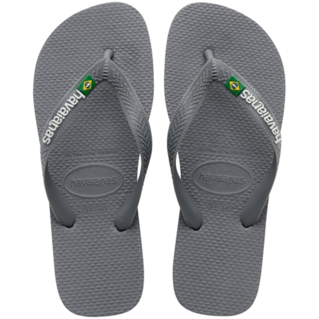 Havaianas Flip-Flops Unisex Brazil Logo – Stålgrå Tilbud!