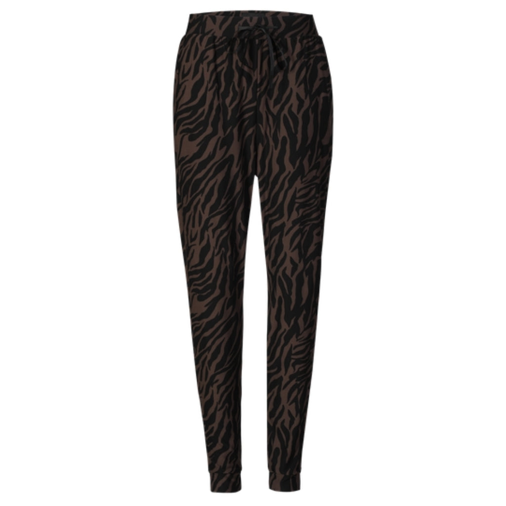 Liberté Alma bukser – Mørkebrun zebra til elegant stil!