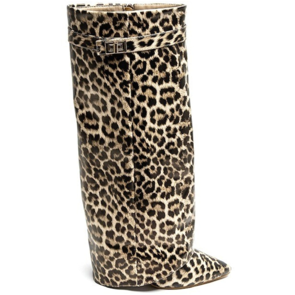 Trendy Leopard Højhælede Støvler – Uundgåelige til Fest!