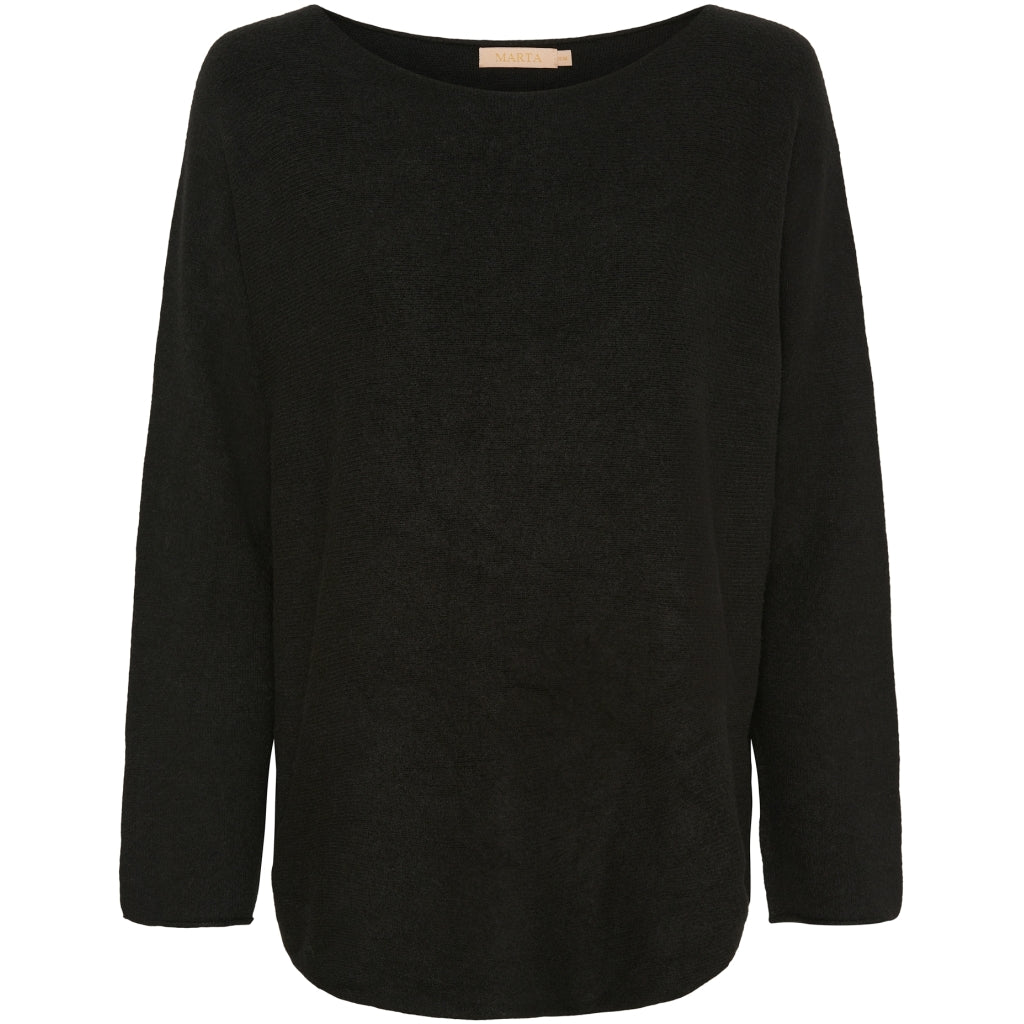 Elegant basisstriktrøje fra Marta Du Chateau - AWBlack
