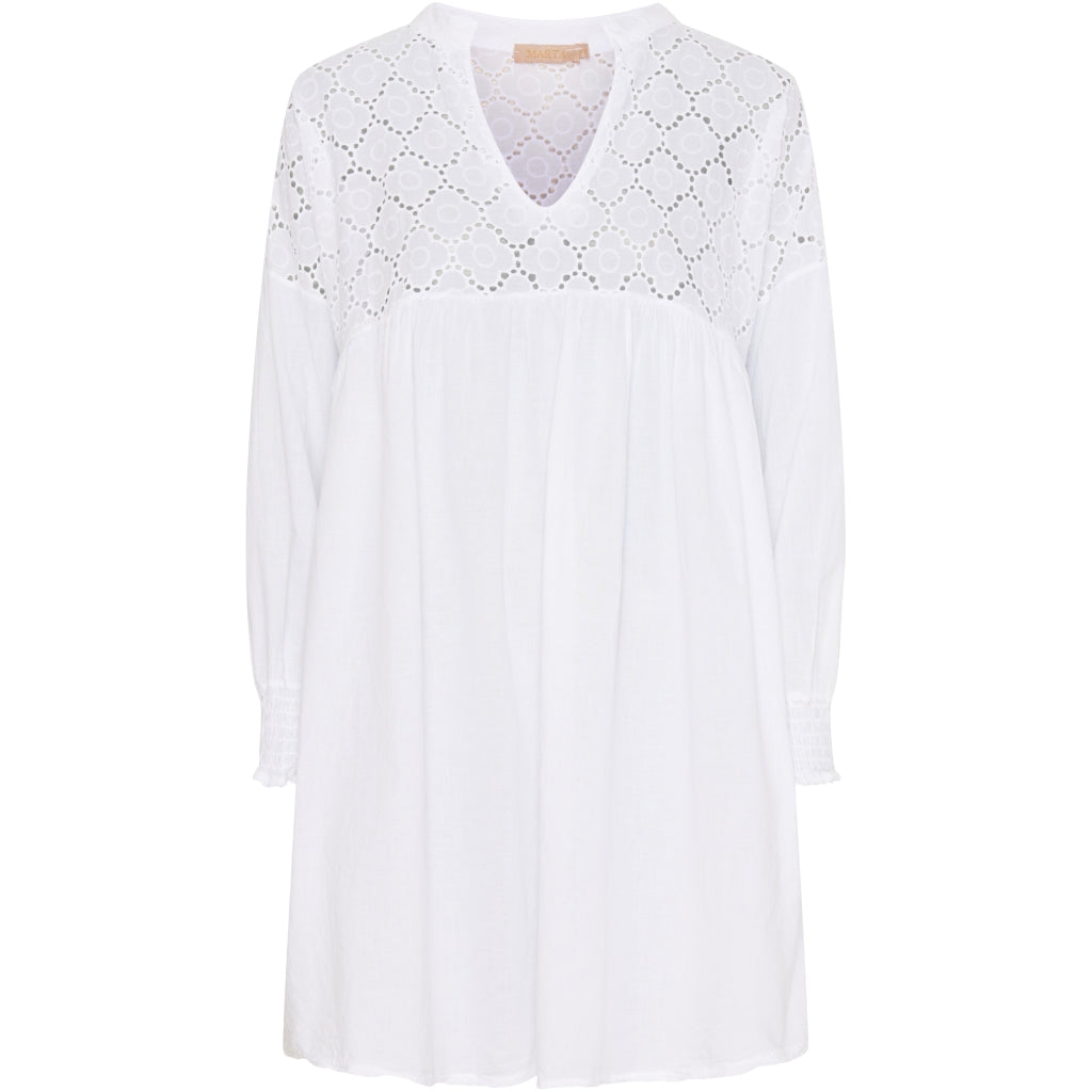 Marta Du Chateau Festtunika 5607 – Hvid med Broderi