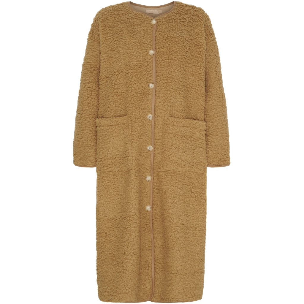 Elegant kamel teddyjakke til kvinder – Vinterens must-have!