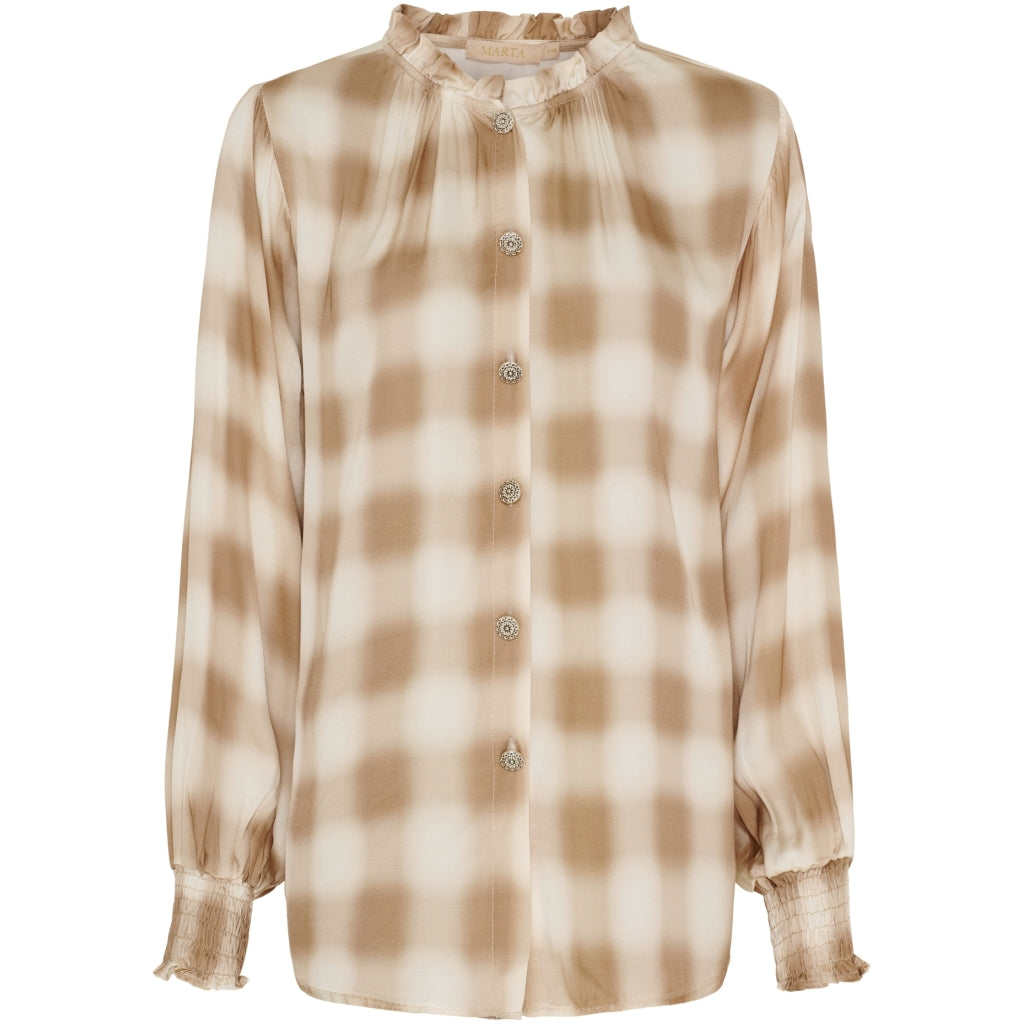 Elegant Marta du Chateau skjorte MdcSylvia 6718 – Camel