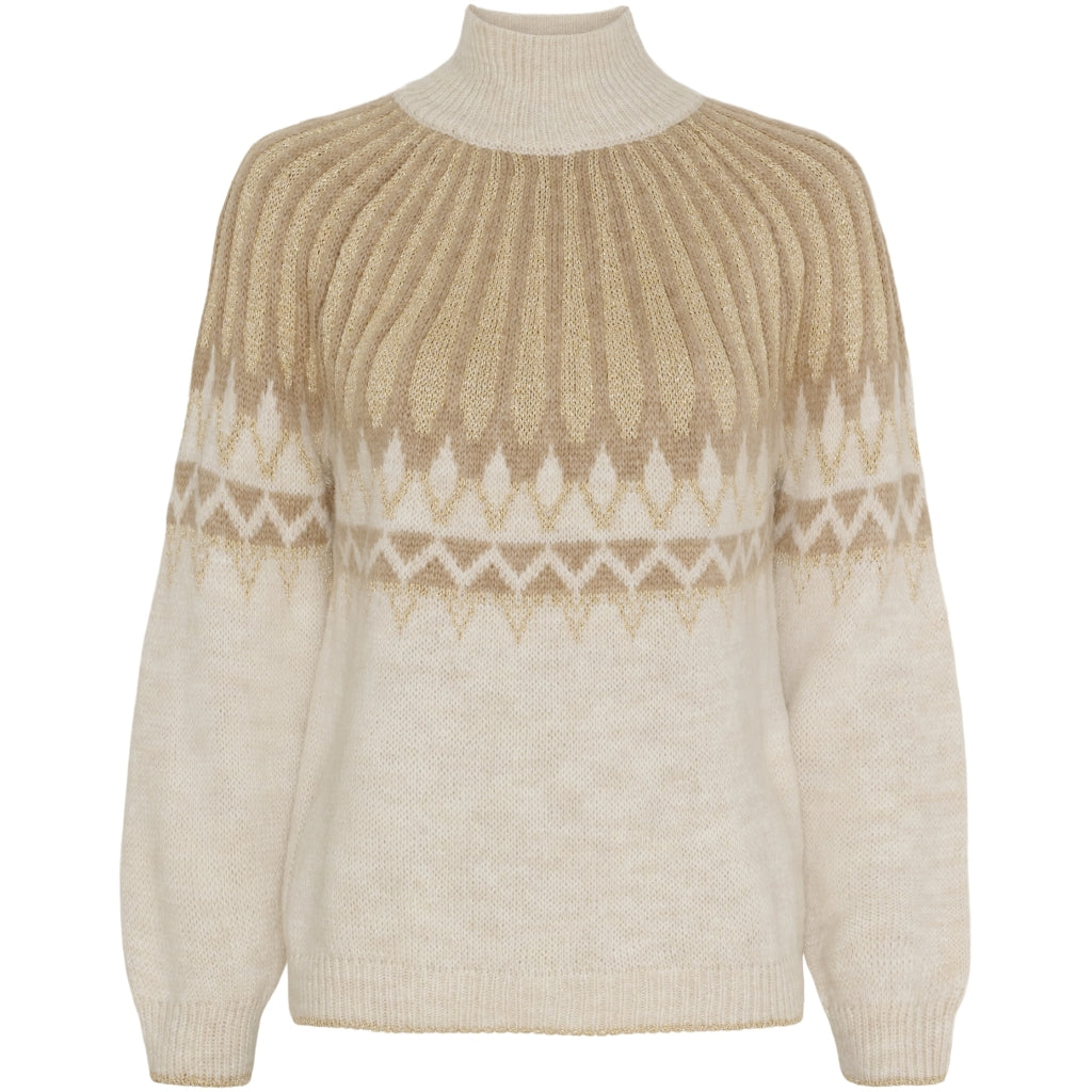 Elegant Beige Striktrøje til Kvinder – Marta du Chateau