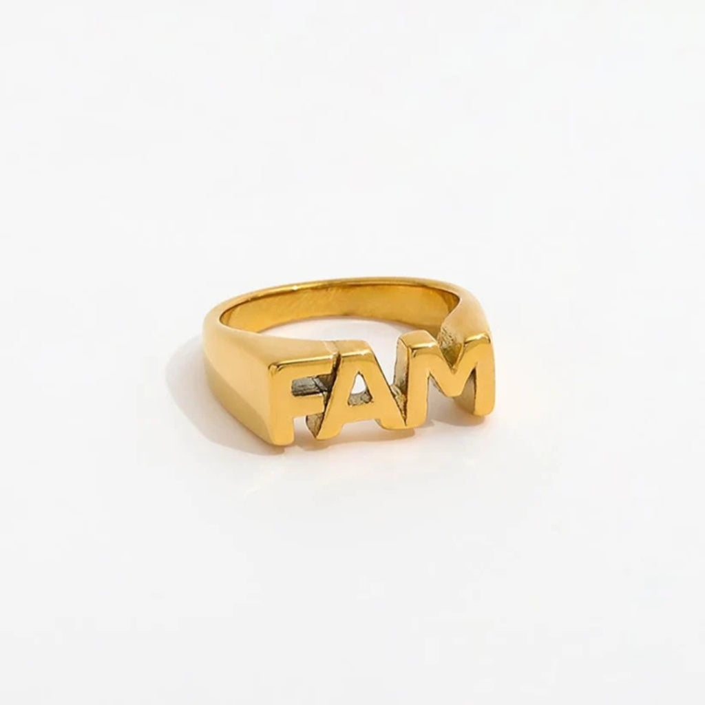 Muun Studios FAM Ring – 18K Guldbelagt Smykke på Udsalg