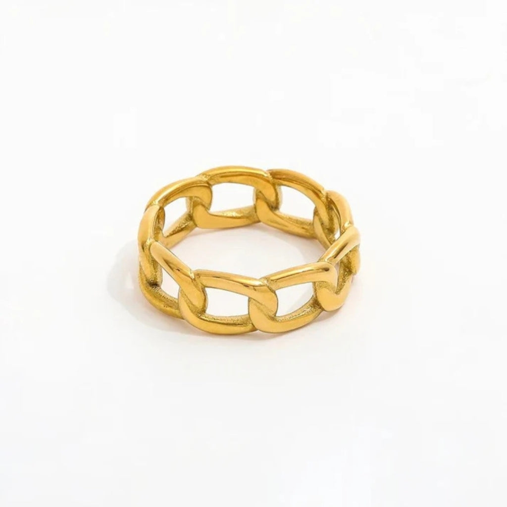 Muun Studios Panser Dainty Ring – Elegant 18K Guld Smykke